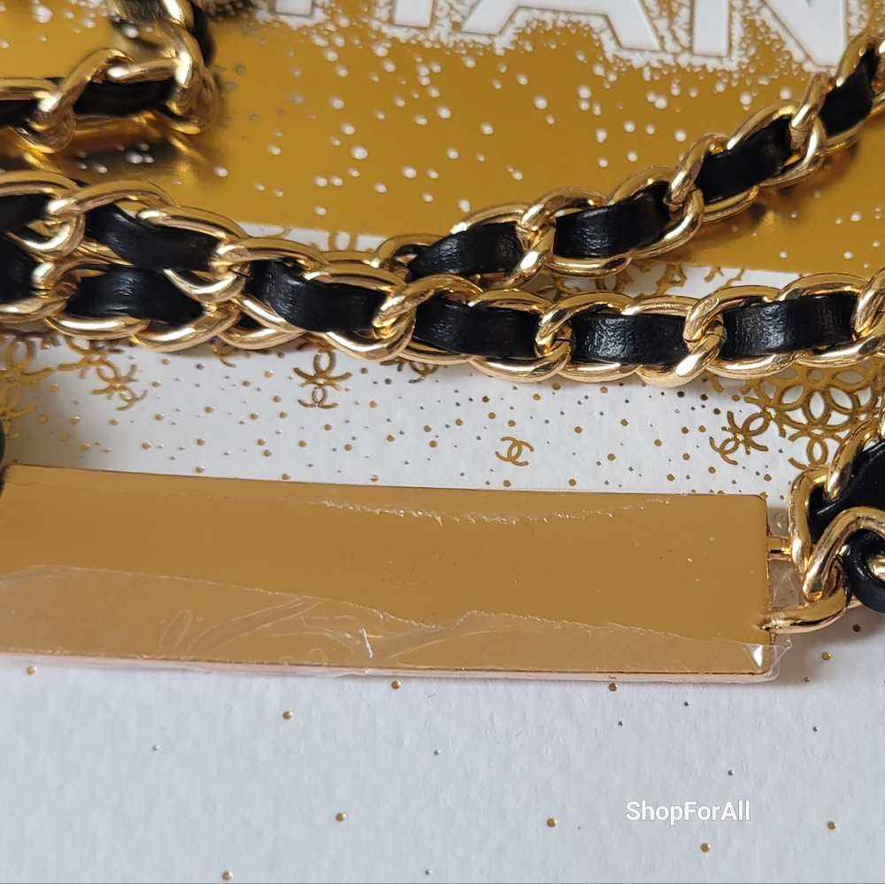 Chanel Gold and Black Chain Belt - Picture 7 of 10